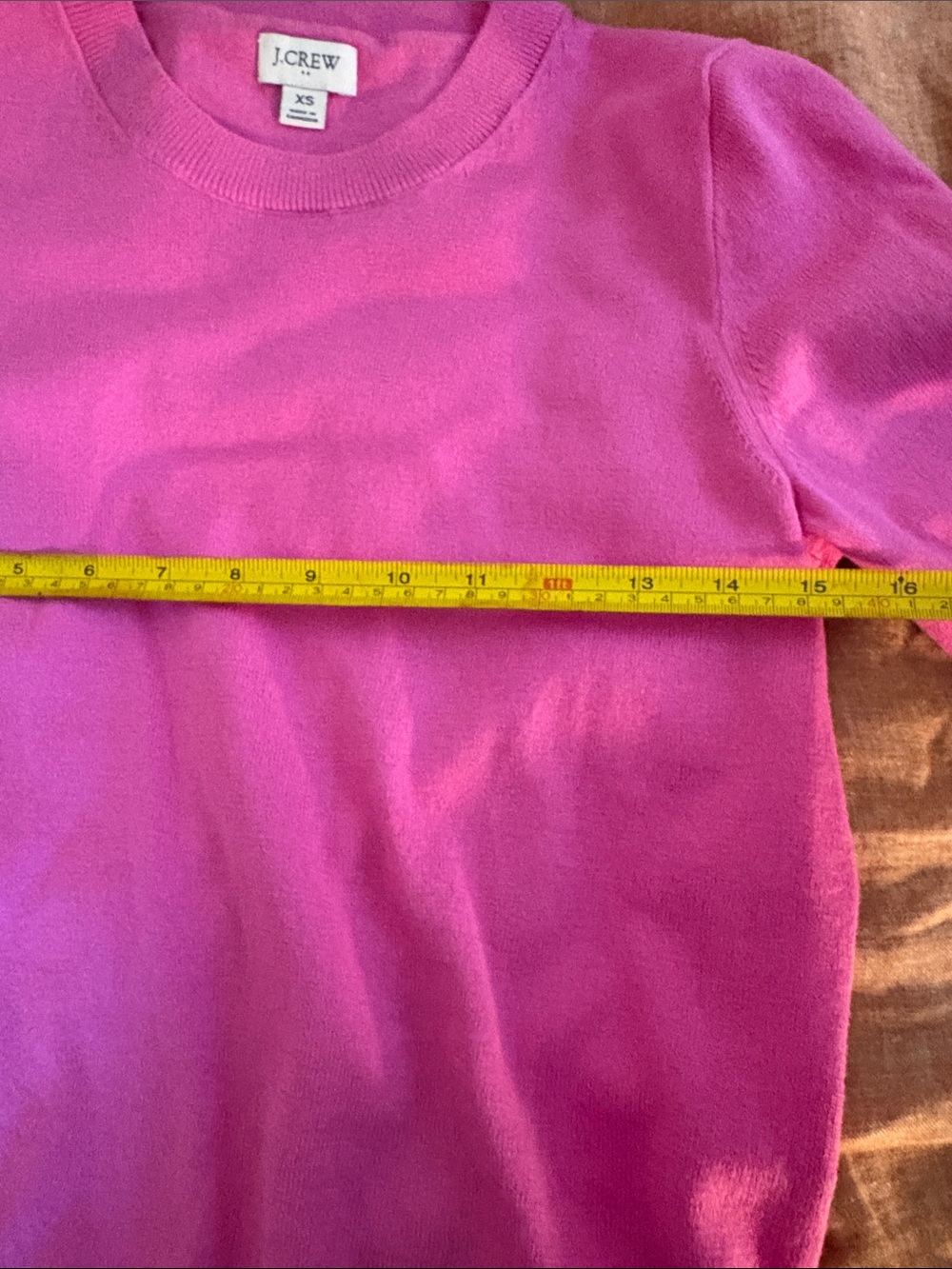 J. Crew Factory Pink Short-Sleeve Crewneck Sweater - Picture 7 of 7